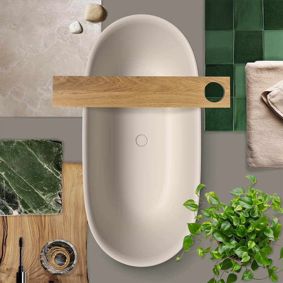 free-standing bathtub