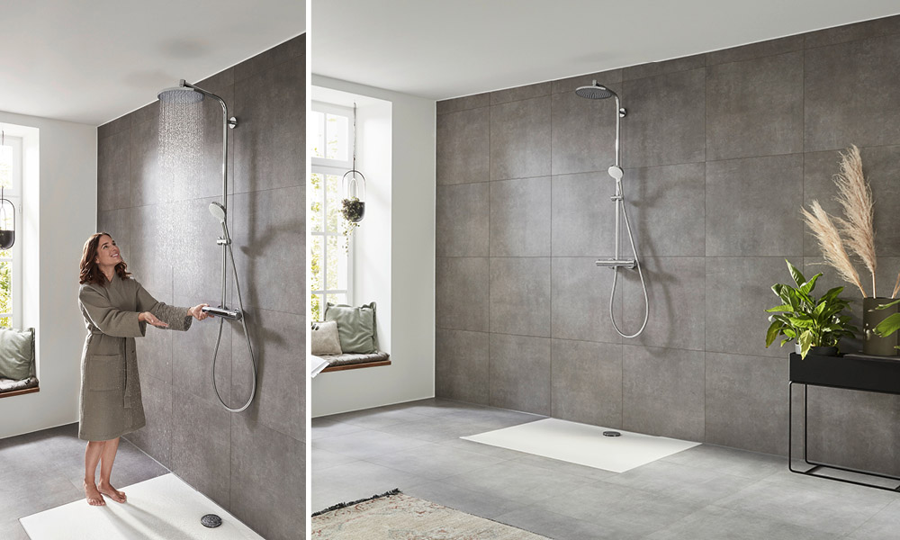 water-saving shower system