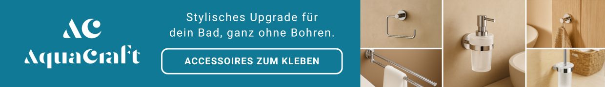 Badaccessoires ohne Bohren von AquaCraft entdecken