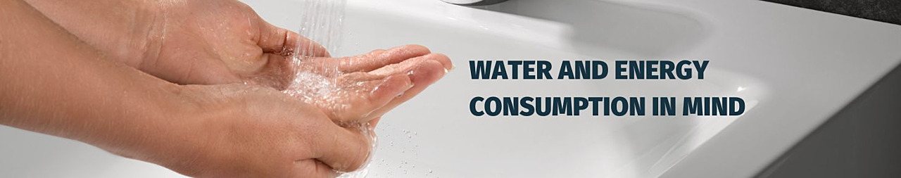 Energy and water saving sanitary ware Water- and energy saving bathroom items