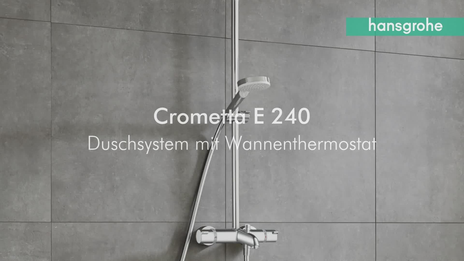 hansgrohe Crometta E 240 Showerpipe 1jet 27298000 chrome, 240 x