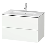 Meuble sous-vasque Duravit L-Cube LC624101818 suspendu, 82 x 55,5 x 48,1 cm, 2 tiroirs, blanc mat