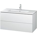 Meuble sous-vasque Duravit L-Cube LC624201818 suspendu, 102 x 55,5 x 48,1 cm, 2 tiroirs, blanc mat