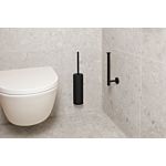Herzbach Deep Black Toilettenbürstengarnitur 23.810000.1.12 , Wandmontage, schwarz matt