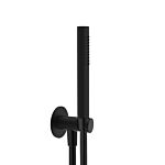 Herzbach Deep Black shower / tub set 23.620222.2.12 black matt, baton hand shower brass