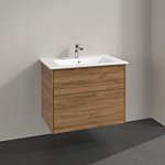 Villeroy &amp; Boch Finero washbasin with base cabinet 80 cm S00502RHR1 washbasin set, 2 drawers, Kansas Oak