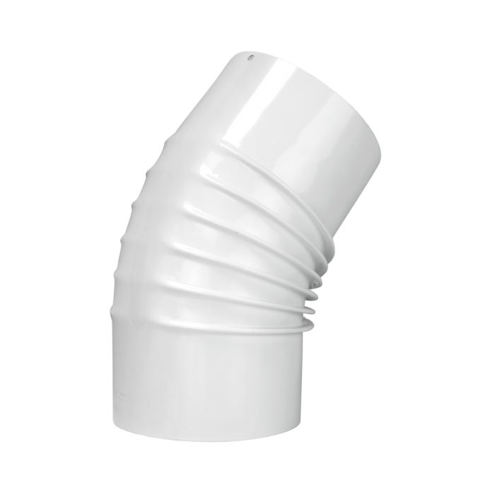 Bertrams ALU-Pu Bogen 04BG45-90 45°, Ø 90 mm, gerippt, ohne Kontrollverschluss 2
