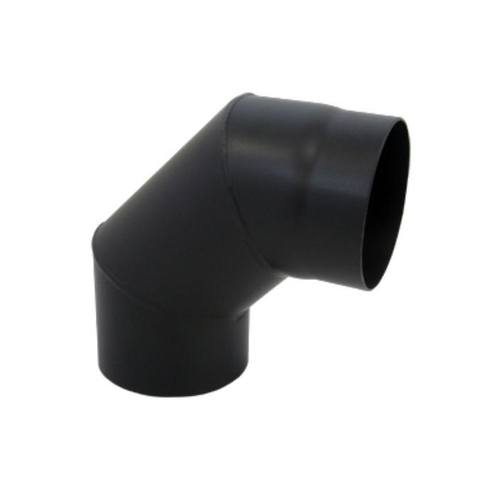 Bertrams ST-Pu 08SB90-300L Soot Fire Resistant Chimney Segment 90 Degree 300 mm Black 2