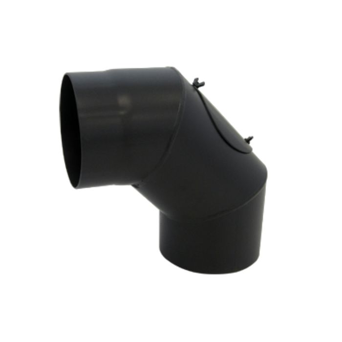 Bertrams ST-Pu 08SBRV90-180L Arc à Segments de Cheminée 90° Noir 180mm 2