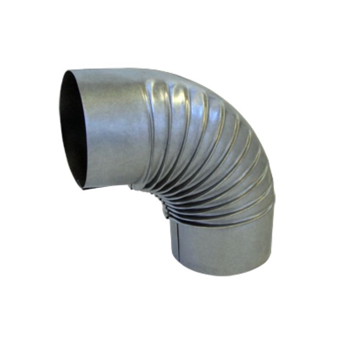 Bertrams Alu Bogen 14BG90-90 90°, Ø 90 x 0,7 mm, gerippt 2