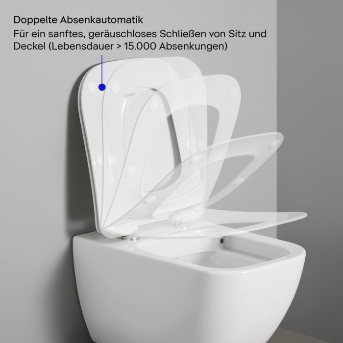 Zuvo WC-Sitz Mit Absenkautomatik – O-Form, Schnellverschluss, Verstellbare Scharniere, Für Britische Standard-Toiletten