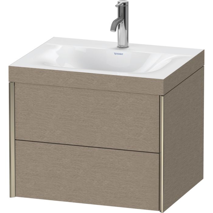 XViu Duravit vasque XV4614OB111C 60x48cm, 2 tiroirs, 2000 , champagne mat, Cadres C, chêne cachemire