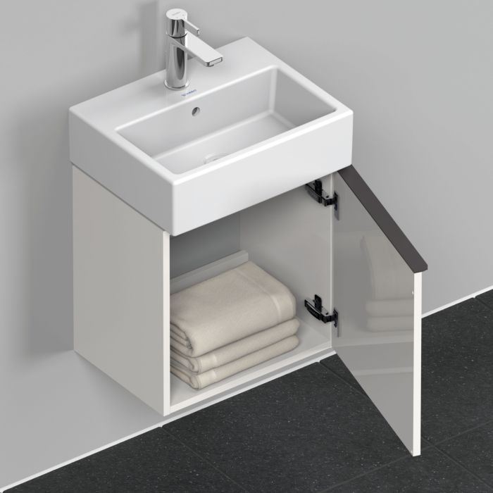 Duravit D-Neo sous-lavabo DE4217R2222 43,4 x 32, 801 cm, Blanc Brillant , montage mural, 2000 porte, droite