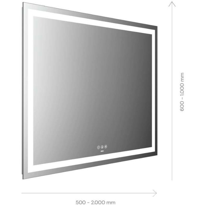 Emco Mi 230+ miroir lumineux LED 105130010000400 1300 x 1000 mm, avec découpe lumineuse sur tout le pourtour