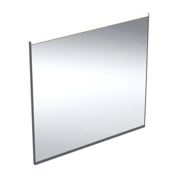 Geberit Option Plus Miroir lumineux carré 502782141 75 x 70 cm, noir mat/aluminium anodisé, éclairage direct/indirect
