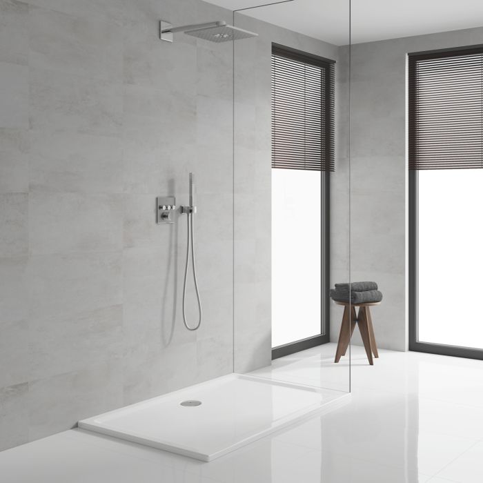 Grohe SmartControl shower system 34712000 chrome, with 3 shut-off valves, square