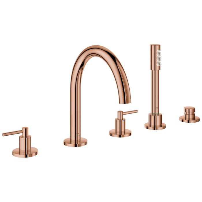 Grohe Atrio combinaison de baignoire 5 trous 29407DA0 avec poignée à levier, coucher de soleil chaud