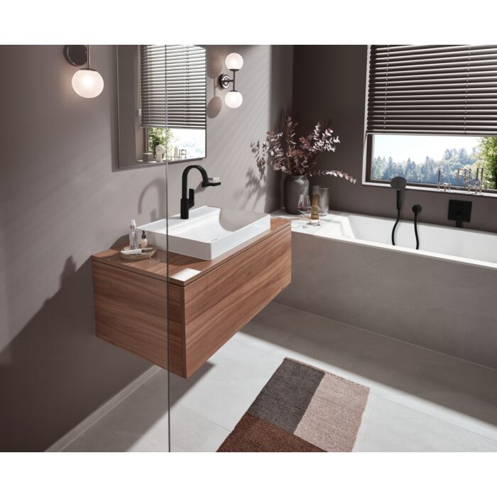 hansgrohe Vivenis trim kit 75415670 concealed bath mixer, matt black