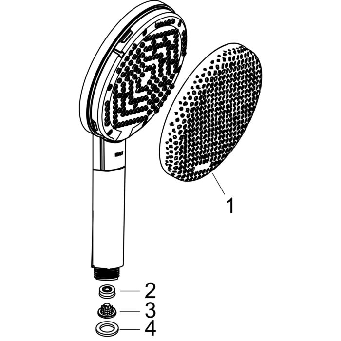 hansgrohe Raindance Select S - Douchekop, hogedruk ronde Handdouche (⌀ 150 mm) met 3 jets, met anti-kalk functie, chroom, 28587000