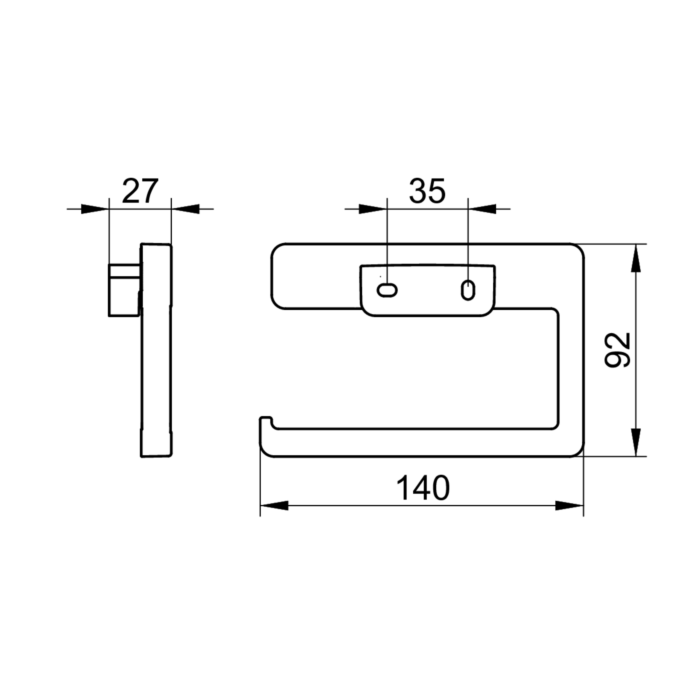 Wc rolhouder - Chroom - TCS Sanitair