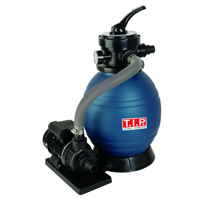 T.I.P. Système de filtration à sable TIP - kit de filtration pour piscine, piscine de 20 m³, 7 900 l/h, vanne 4 voies, SPF 180, 30307 2