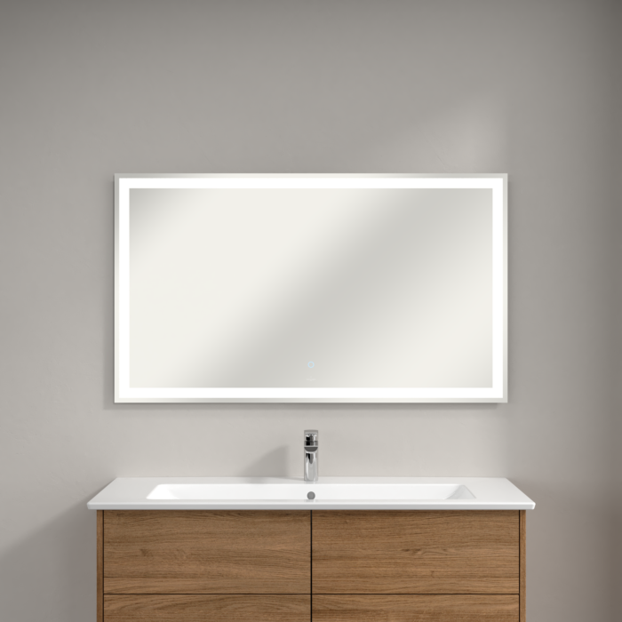 Villeroy & Boch Finero Badspiegel 120 x 70 cm mit umlaufendem LED-Lichtband