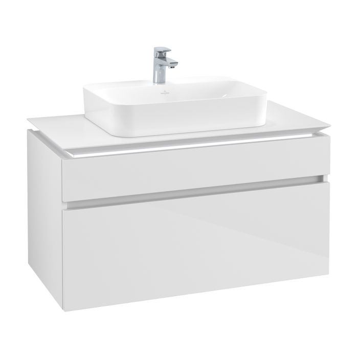Villeroy und Boch Villeroy & Boch Legato Villeroy & Boch B756L0DH 100x55x50cm, avec éclairage LED, Glossy White