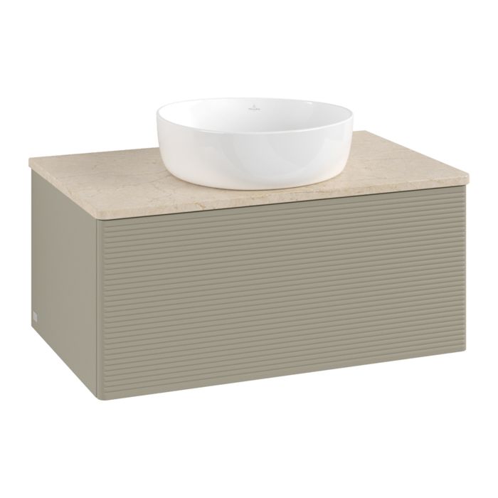Villeroy und Boch Villeroy & Boch Antao Waschtischunterschrank 800x360x500mm L30113HK mit Beleuchtung mit Struktur FK/AP: HK/3