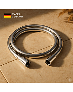 CARLDIX Brauseschlauch 200 cm 2000 mm 1/2" Konus x 1/2" Drehkonus, chrom