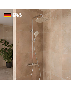 CARLDIX Duschsystem mit Thermostat 71000100-00  Aufputz, Komplettset, Regendusche 300 mm, Chrom