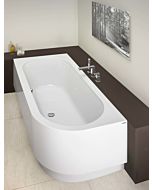 Halbrunde badewanne mit schürze