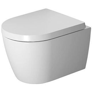 Duravit ME by Starck Wall-Hung Compact Rimless Toilet Set 45300900A1  White, Toilet and Toilet Seat, incl. Durafix