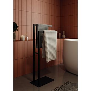 Cosmic Essentials Towel Rack WJC292A0108036 Free-standing Towel Holder, Matte Black