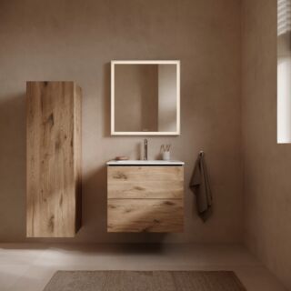 Duravit L-Cube vanity unit LC624005555 62 x 48.1 cm, oak marble finish, 2 drawers, wall-mounted