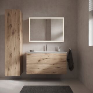 Duravit L-Cube vanity unit LC624205555 102 x 48.1 cm, oak marble finish, 2 drawers, wall-mounted
