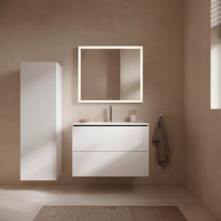 Meuble sous-vasque Duravit L-Cube LC624101818 suspendu, 82 x 55,5 x 48,1 cm, 2 tiroirs, blanc mat