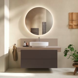 Duravit Balcoon Waschtisch-Unterschrank BA50140JGIG0000 wandhängend, 100 x 57 x 53,4 cm, Schieferbraun strukturiert, 2 Schubkästen