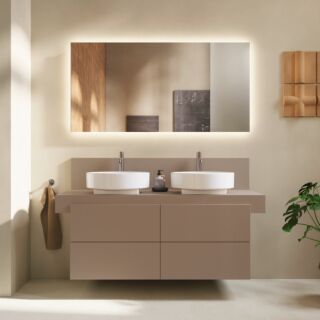 Duravit Balcoon Waschtisch-Unterschrank BA50170JFIF0000 wandhängend, 120 x 57 x 53,4 cm, Umbra strukturiert, 4 Schubkästen