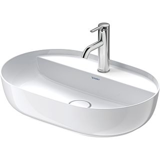 Vasque &agrave; poser Duravit Luv 60 cm 03806000001  DuraCeram, Blanc WonderGliss, 600 x 400 mm, finition polie, avec trou de robinetterie