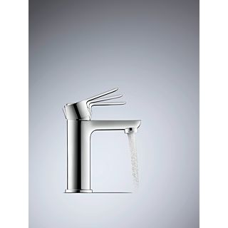 Duravit D-Code wash basin mixer M DC1023002010 FreshStart, MinusFlow, without pull rod, chrome high gloss