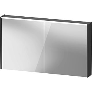 Duravit D-Code Spiegelschrank Verspiegelt DC7108049492000 1200x700x148, Graphit Matt, Steckdose J, LED Beleuchtung