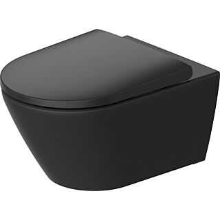 Duravit D-Neo wall-mounted washdown toilet 257709AD00 37x54cm, 4.5 l, rimless, matt anthracite