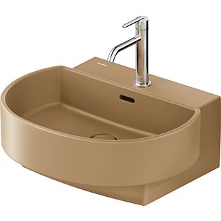 Duravit Balcoon Waschtisch 241155AM00 55 x 48 cm, Clay terra matt, mit Hahnloch, Überlauf, Hahnlochbank