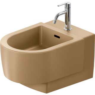 Duravit Balcoon Wand-Bidet 272615AM00 37x54cm, mit Hahnloch, Überlauf, Clay terra matt