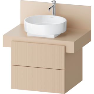 Duravit Balcoon Waschtisch-Unterschrank BA50120JEIE0000 wandhängend, 60 x 57 x 53,4 cm, Sandbeige strukturiert, 2 Schubkästen