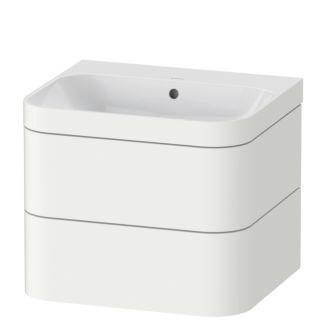 Duravit Happy D.2 Plus meuble sous-vasque HP4635N3636 57,5 x 49 cm, sans trou pour robinetterie, blanc , 2 tiroirs