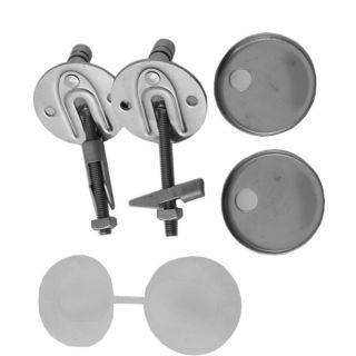 Duravit hinge set 0061631000 for toilet seat with/without soft-close mechanism, stainless steel