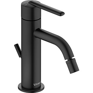 Duravit Balcoon Bidetarmatur BA2400001046 Ausladung 119mm, mit Zugstange Ablaufgarnitur, schwarz matt