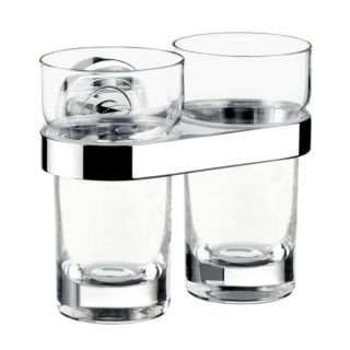 Emco Doppel-Glashalter Polo Nr. 072500100 chrom, Kristallglas klar