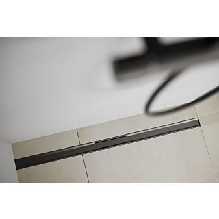 Geberit CleanLine80 Duschrinne 154441QC1  30-130 cm x 4,4 cm, schwarz chrom/geb&uuml;rstet, bodeneben